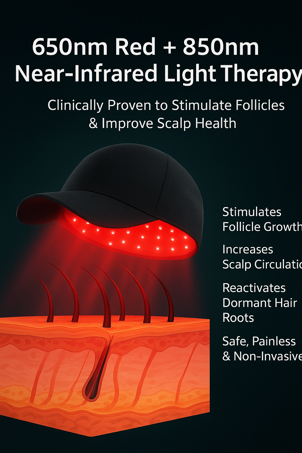 ReViveCap™ Pro (Coming Soon) — Clinical-Grade Laser Hair Growth Therapy for Thicker, Fuller Hair
